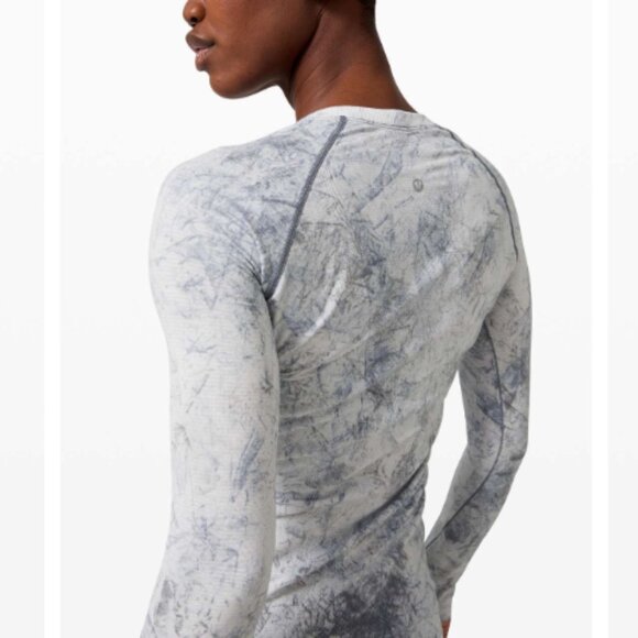 Lululemon Swiftly Tech Long Sleeve 2.0*, MultiDye Gray/White - Size 8 - Picture 3 of 10